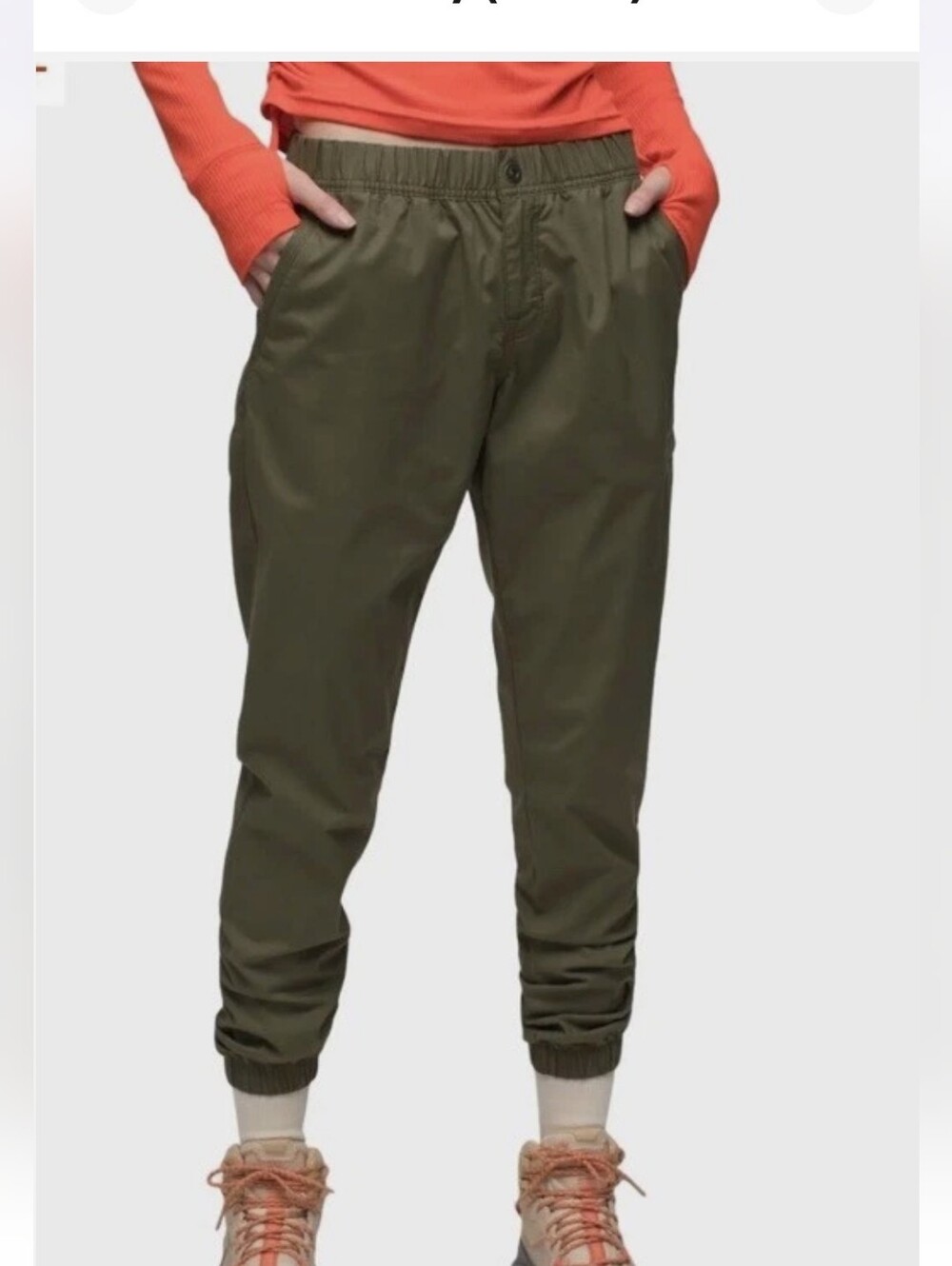 prAna Olive Green Double Peak Jogger Hiking Pants Size 10